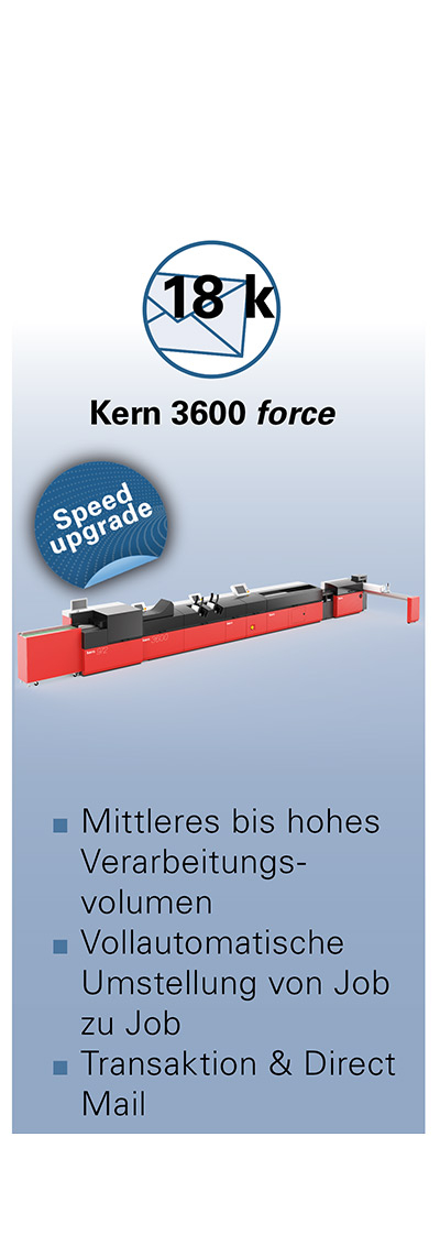 Kuvertiersystem Kern 3600 force
